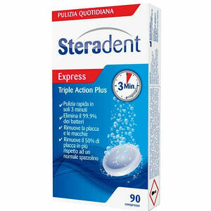 Steradent - Triple action plus 90 compresse pulenti